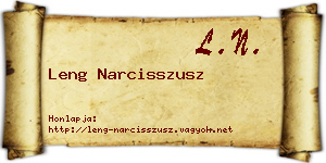 Leng Narcisszusz névjegykártya